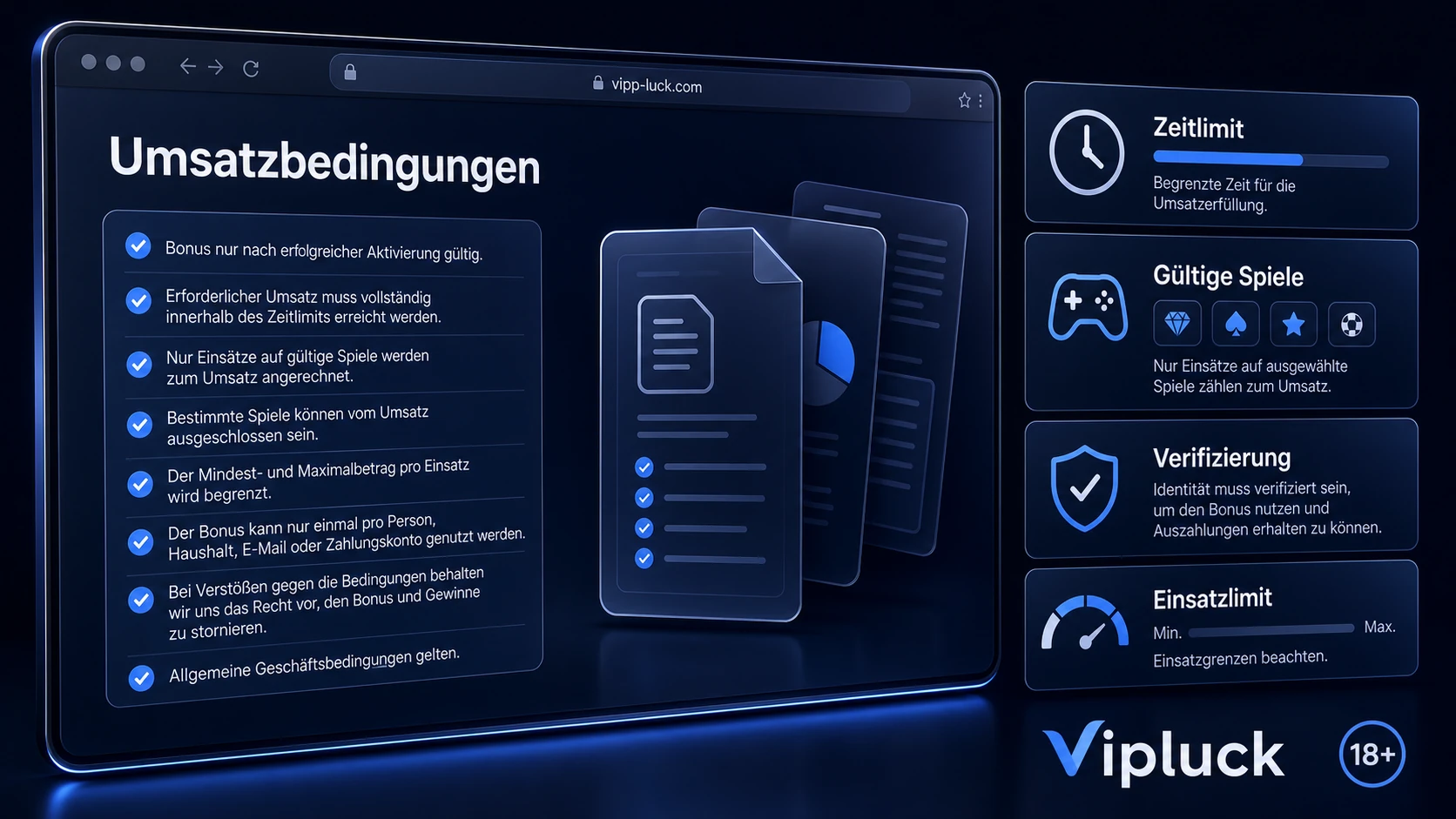 Umsatzbedingungen und wichtige Bonusregeln