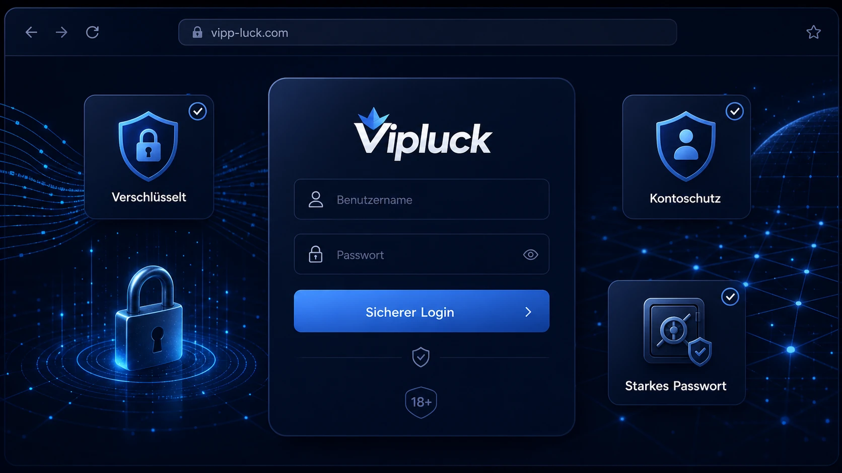 Sicherheit beim Vipluck Casino Login